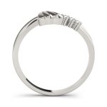 Curverd Wedding Ring, in White Gold - 50214