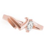 Curverd Wedding Ring, in Rose Gold - 50221