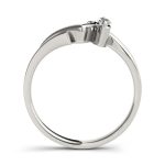 Curverd Wedding Ring, in White Gold - 50221