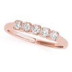 Prong Set Wedding Ring, in Rose Gold - 50222