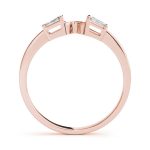 Fancy Shape Baguette Wedding Ring, in Rose Gold - 50229