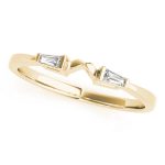 Fancy Shape Baguette Wedding Ring, in Yellow Gold - 50229