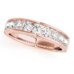 Channel Set Wedding Ring, in Rose Gold - 50255