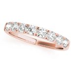 Prong Set Wedding Ring, in Rose Gold - 50261