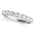 Prong Set Wedding Ring, in White Gold - 50261