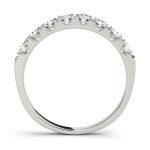 Prong Set Wedding Ring, in White Gold - 50261