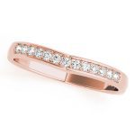 Curverd Wedding Ring, in Rose Gold - 50262