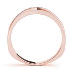 Curverd Wedding Ring, in Rose Gold - 50262