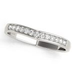 Curverd Wedding Ring, in Platinum - 50262