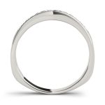 Curverd Wedding Ring, in White Gold - 50262