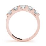 Bar Set Wedding Ring, in Rose Gold - 50267