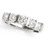 Bar Set Wedding Ring, in Sterling Silver - 50267