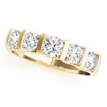 Bar Set Wedding Ring, in Yellow Gold - 50267