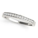 Channel Set Wedding Ring, in White Gold - 50270