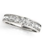 Prong Set Wedding Ring, in White Gold - 50280