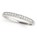 Channel Set Wedding Ring, in White Gold - 50283