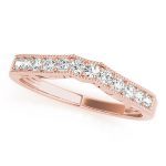 Curverd Wedding Ring, in Rose Gold - 50286