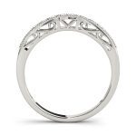 Curverd Wedding Ring, in White Gold - 50286