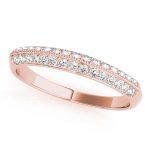 Pave Wedding Ring, in Rose Gold - 50287