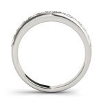 Pave Wedding Ring, in White Gold - 50291