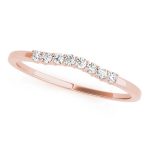 Curverd Wedding Ring, in Rose Gold - 50292