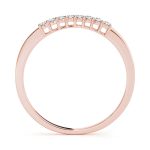 Curverd Wedding Ring, in Rose Gold - 50292