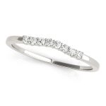 Curverd Wedding Ring, in Platinum - 50292