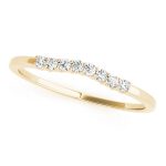 Curverd Wedding Ring, in Yellow Gold - 50292