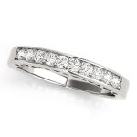 Channel Set Wedding Ring, in White Gold - 50295