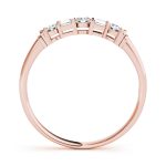 Fancy Shape Baguette Wedding Ring, in Rose Gold - 50298