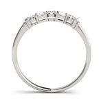 Fancy Shape Baguette Wedding Ring, in White Gold - 50298