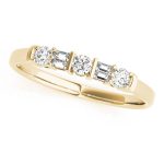 Fancy Shape Baguette Wedding Ring, in Yellow Gold - 50298