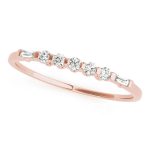 Fancy Shape Baguette Wedding Ring, in Rose Gold - 50299