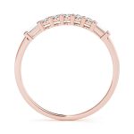 Fancy Shape Baguette Wedding Ring, in Rose Gold - 50299