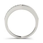 Curverd Wedding Ring, in White Gold - 50305