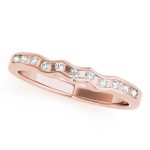 Curverd Wedding Ring, in Rose Gold - 50306