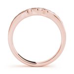 Curverd Wedding Ring, in Rose Gold - 50306