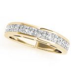 Fancy Shape Princess Wedding Ring, in Yellow Gold - 50317