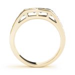 Fancy Shape Princess Wedding Ring, in Yellow Gold - 50317