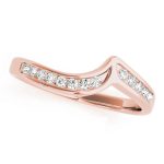 Curverd Wedding Ring, in Rose Gold - 50342