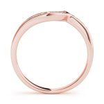 Curverd Wedding Ring, in Rose Gold - 50342