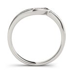 Curverd Wedding Ring, in Sterling Silver - 50342