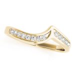 Curverd Wedding Ring, in Yellow Gold - 50342