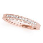 Pave Wedding Ring, in Rose Gold - 50347