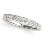 Pave Wedding Ring, in White Gold - 50347