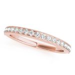 Prong Set Wedding Ring, in Rose Gold - 50349