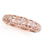 Prong Set Wedding Ring, in Rose Gold - 50351