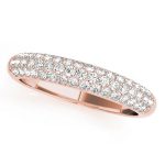 Pave Wedding Ring, in Rose Gold - 50358