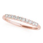 Prong Set Wedding Ring, in Rose Gold - 50362