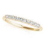 Prong Set Wedding Ring, in Yellow Gold - 50362